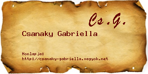 Csanaky Gabriella névjegykártya